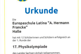 18. Physikolympiade des Landes Sachsen-Anhalt